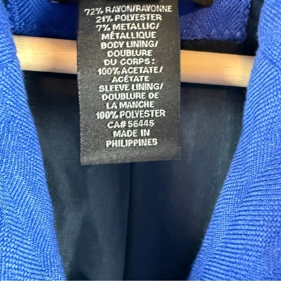 J Crew Schoolboy Blazer Cobalt Blue Classic 2 Button Jacket Size 6 - Picture 8 of 8